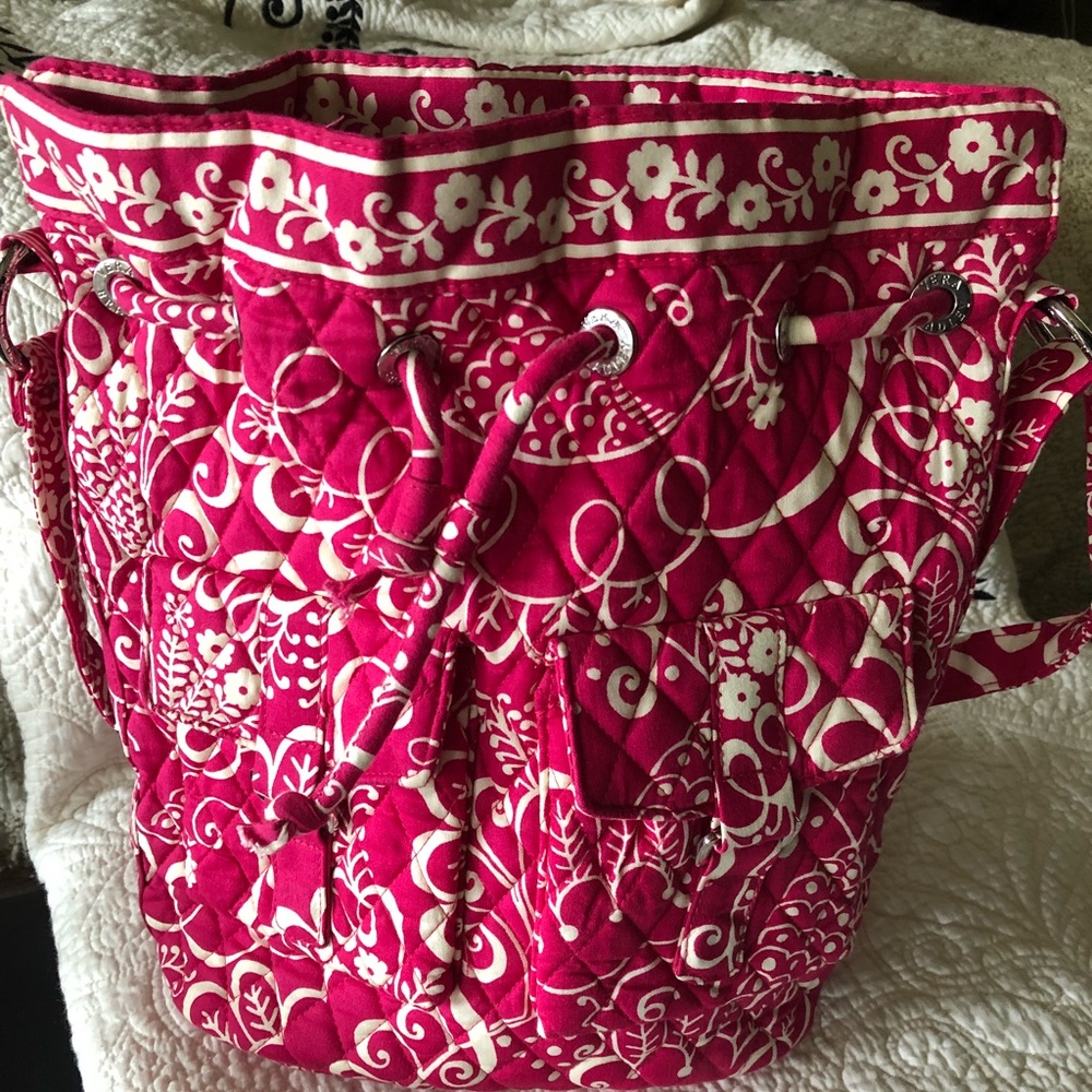 Vera Bradley Hot Pink Twirly Birds bag